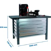 Simonwork (bancos De Trabajo) Etabli Simonwork Bt6 Pro Metal 5box 1500 Antracite Antracite 830x1500x730 -
