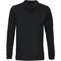 Sol SOLs 04241 | Polo unie à manches longues Planet polo shirt unie à manches longues - Couleur : Noir - Taille : S