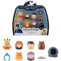 Jazwares Squish-a-longs SQAL0105 - Harry Potter, lot de 6, vague 1, style 1, contient 6 mini-squish de 2,5 cm avec 2 accessoires, 1 bague et 1 guide du collectionneur