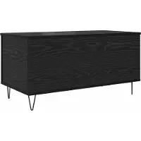 vidaXL Table basse noire imitation chêne 90 x 44.5 x 45 cm Bois composite