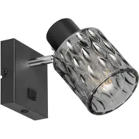 TRIO Applique Jack Noir avec interrupteur