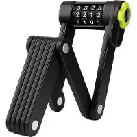 Trizand 25733 Cadenas pliant à code pour vélo, noir