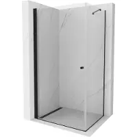 Mexen Pretoria cabine de douche avec porte battante 80 x 70 cm, Transparent, Noir - 852-080-070-70-00