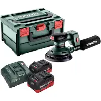 Metabo SXA 18 LTX 150 BL Ponceuse excentrique sans fil 18 V 150 mm Brushless + 2x batterie LiHD 5,5 Ah + chargeur + metaBOX