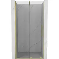 Mexen Velar porte de douche coulissante 100 cm, transparent, or brossé - 871-100-000-01-55