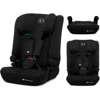 Kinderkraft I-COMFY Siège-auto 3-en-1 i-Size 76-150 cm, 15 mois à 12 ans, R129, EASY GROW, H-GUARD, SPS, 10 positions d'inclinaison, Noir