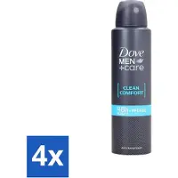 Dove Men+Care – Clean Comfort – Déodorant spray – Antisudorifique – 150 ml - Pack économique - 4 pièces