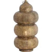 Light & Living - lampe de table - Kaito - marron - métal - Ø 25cm - E27 - 1897685