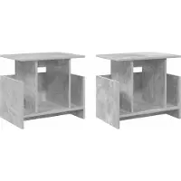 vidaXL Support TV 2 pcs Béton Gris 50 x 35 x 45 cm Bois composite