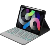 INF Étui Tablette avec Clavier Rétroéclairé et Pavé Tactile pour iPad Noir blanc iPad 10 10,9 pouces