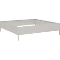 vidaXL Lit surélevé 100x100x26 cm acier inoxydable