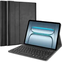 Cazy Housse pour Tablette avec Clavier compatible avec OnePlus Pad Lite - Étui Clavier Bluetooth QWERTZ - Noir