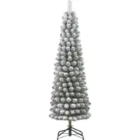 Black Box Arbre de Noël artificiel Charlton - 53x53x185 cm - PVC - Vert glacé