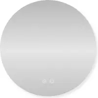 Sensahome - Miroir de salle de bain rond sans cadre avec éclairage LED - intensité lumineuse variable - anti-condensation - blanc chaud/neutre/froid - 80cm
