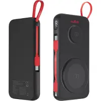 MaXlife Powerbank sans fil MXPB-08 10000 mAh, magnétique 3 en 1, noir