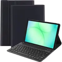 Cazy Housse pour Tablette avec Clavier compatible avec Samsung Galaxy Tab A11 - Étui Clavier Bluetooth QWERTY - Noir