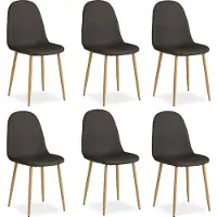 Homestyle4u Chaise Salle à Manger Lot de 6 Anthracite Design Moderne Chaises de Cuisine Chaises pas Cher Fauteuil Rembourrée