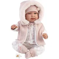 Llorens 84486 NEW BORN - poupée réaliste avec sons et corps en tissu - 44 cm