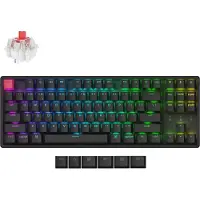 Keychron K8 QMK Version 2 Clavier mécanique sans fil, Hot Swap, RGB, QWERTY US Layout - Super Red - K8X-J1
