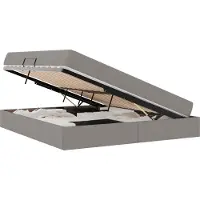 vidaXL Lit de rangement avec matelas Taupe 160 x 200 cm Polyester