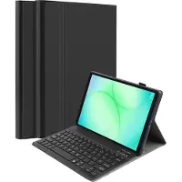 Cazy Housse pour Tablette avec Clavier compatible avec Samsung Galaxy Tab A11 Plus - Étui Clavier Bluetooth QWERTZ - Noir