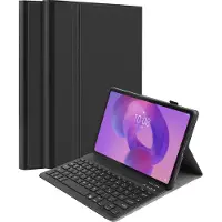 Cazy Housse pour Tablette avec Clavier compatible avec Lenovo Idea Tab Plus - Étui Clavier Bluetooth QWERTZ - Noir