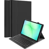 Cazy Housse pour Tablette avec Clavier compatible avec Samsung Galaxy Tab A11 Plus - Étui Clavier Bluetooth QWERTY - Noir