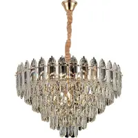 Toolight Lampe Suspendue Cristal G057-cp 50cm Gold