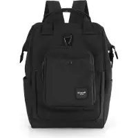 Himawari | Sac à dos de voyage imperméable, avec poche, noir, 27x40x19 cm