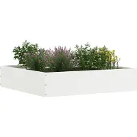 vidaXL Bordure de pelouse Blanc 60 x 60 x 13 cm Acier