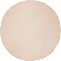 vidaXL Tapis antidérapant en Fourrure artificielle Olite Taupe Ø 100 cm Polyester