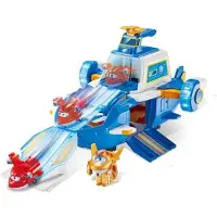Alpha Group AUER SUPER WINGS - Playset Airport World Aircraft +2 Transform-A-Bots Figuren - Cartoon Super Wings Staffel 5