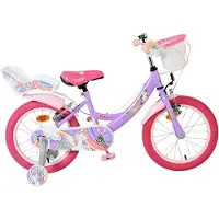 Volare Vélo enfant Unicorn - Fille - 16 pouces - Violet - Deux freins à main