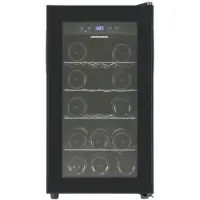Heinner HRV-A52DRM18 Cave à vin 55L, 8 bouteilles, écran LED, 4 clayettes en bois, noir