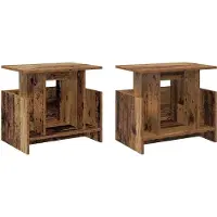 vidaXL Support TV 2 pcs Vieux bois 50 x 35 x 45 cm Bois composite