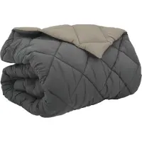 vidaXL Couette d'hiver gris clair et anthracite 240 x 260 cm microfibre