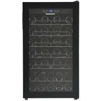 Heinner HRV-A118DRM40 Cave à vin 118L, 40 bouteilles, écran LED, 5+1 clayettes, noir