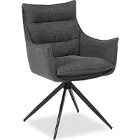 Homestyle4u Chaise de Salle à Manger Moderne Tissu Anthracite Design Chaise de Cuisine Chaise pas Cher Fauteuil Rembourrée