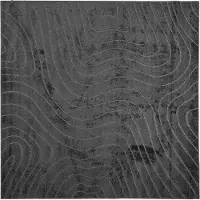vidaXL Tapis de salon PALMERAS Anthracite 240 x 240 cm Polyester