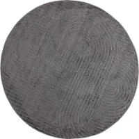 vidaXL Tapis de salon ronds PALMERAS Anthracite Ø 200 CM Polyester