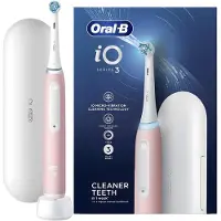 Oral-B Brosse à dents électrique iO Series 3 Pink - Technologie magnétique, 3 modes de nettoyage, étui de voyage
