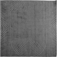 vidaXL Tapis de salon PALMERAS Anthracite 120 x 120 cm Polyester