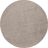 vidaXL Tapis ronds PALMERAS Beige Ø 120 CM Polyester