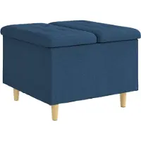 vidaXL Coffre de rangement en tissu, bleu, 60 x 60 x 45 cm
