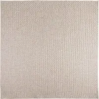 vidaXL Tapis carré FARO Crème 120 x 120 cm Polyester
