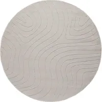 vidaXL Tapis ronds PALMERAS Crème Ø 200 CM Polyester