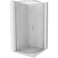 Mexen Exo cabine de douche semi-circulaire 100x100 cm chrome-transparent