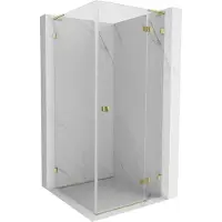 Mexen Lunar L Duschkkabine rechts 80 x 80 cm, transparent, or - 834L-080-080-50-00-P