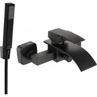Mexen Aries R77 mélangeur de bain avec accessoires, noir (74483R77-70)