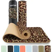 Tunturi Tapis de yoga 8 mm TPE, imprimé léopard